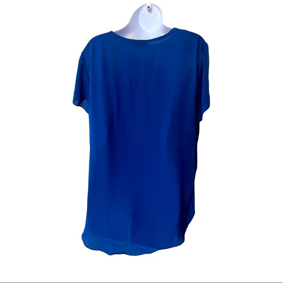 BCNL Design Blue Short Sleeve Blouse - Picture 3 of 4